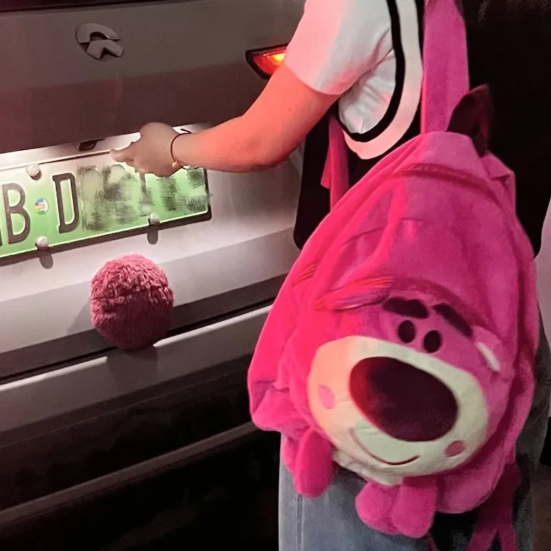 Disney-Sac à Dos en Peluche Dessin Animé Ours Lotso pour Fille, Mignon, Kawaii, Style Japonais et Coréen, à la Mode, Initié, Cartable d'Étudiant, Y2k