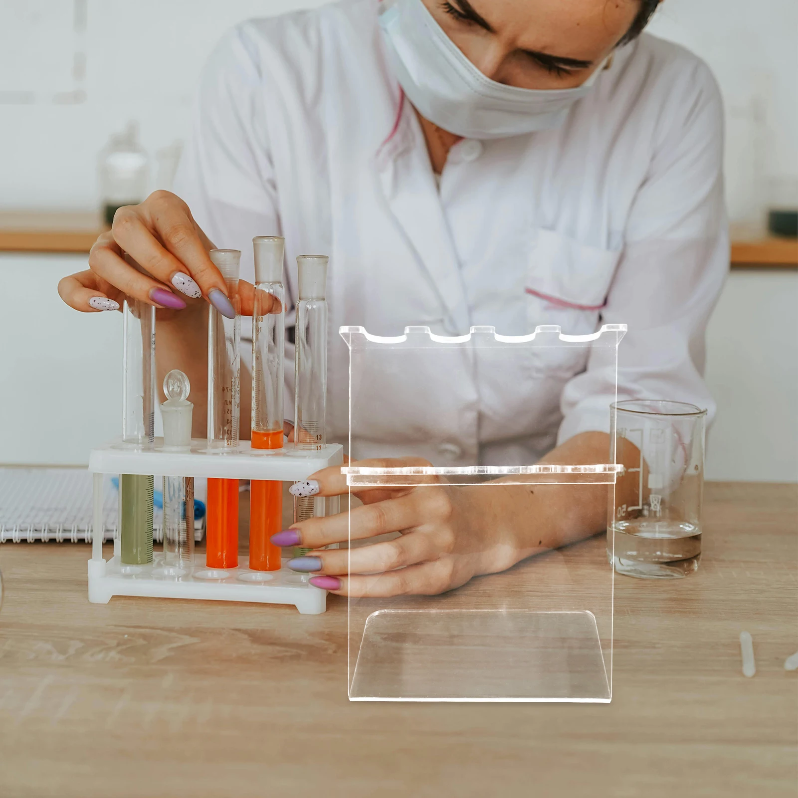 

Laboratory Pipette Rack Z-shaped Acrylic Standard Holder Space-saving Design Stable Support Scientific Tube Stand