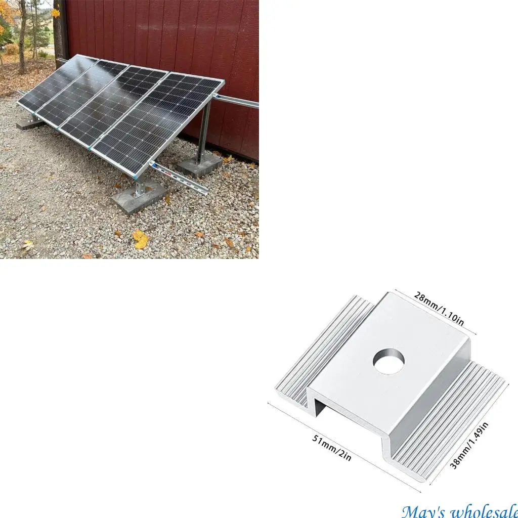 

Практичные алюминиевые зажимы для солнечных панелей, 12 шт., монтажные кронштейны для простой и безопасной установки систем,