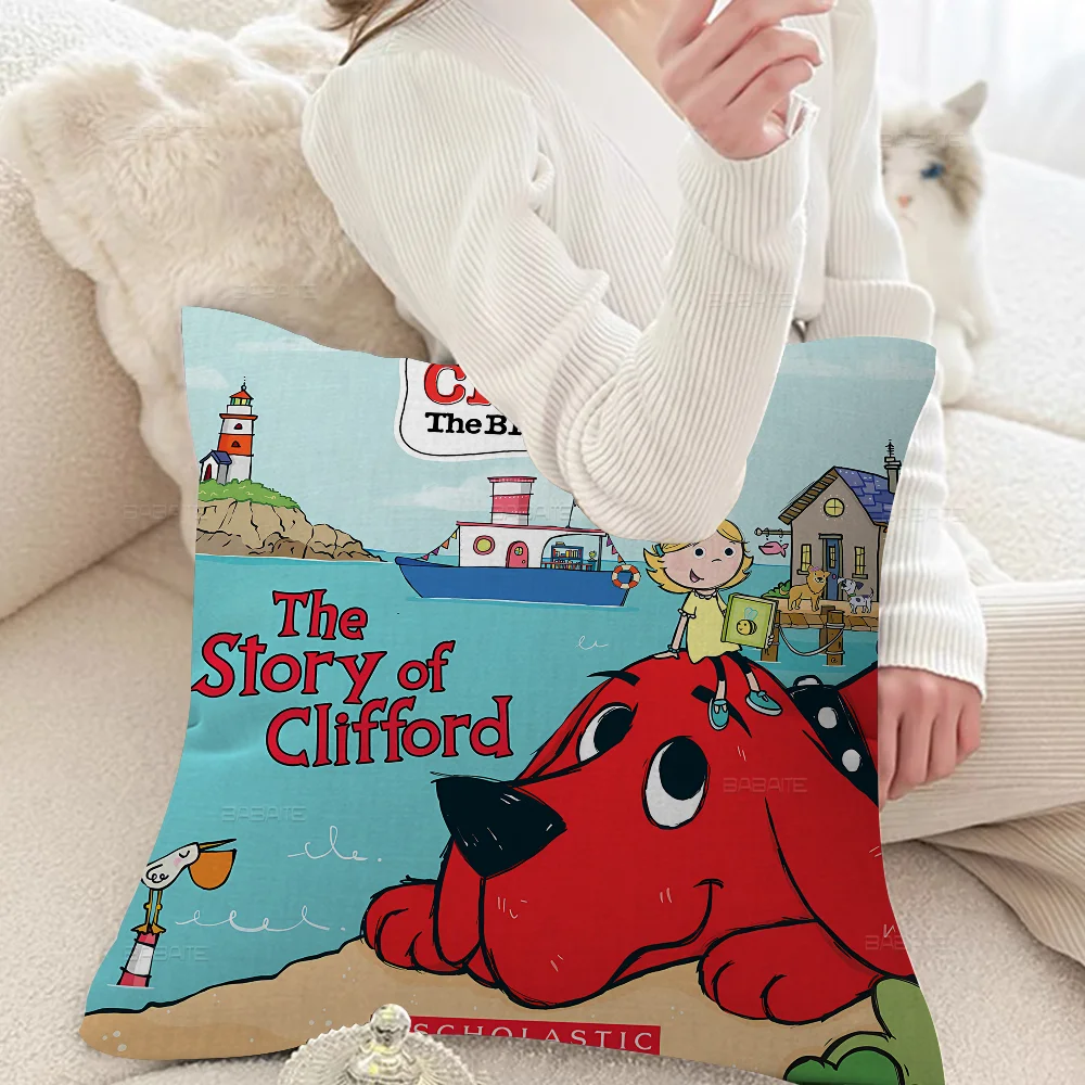 Cartoon Clifford The Big Red Dog Cushion Cover 30x50 Polyester Sofa Cushion Decorative Throw Pillows Home Decoration Pillowcover