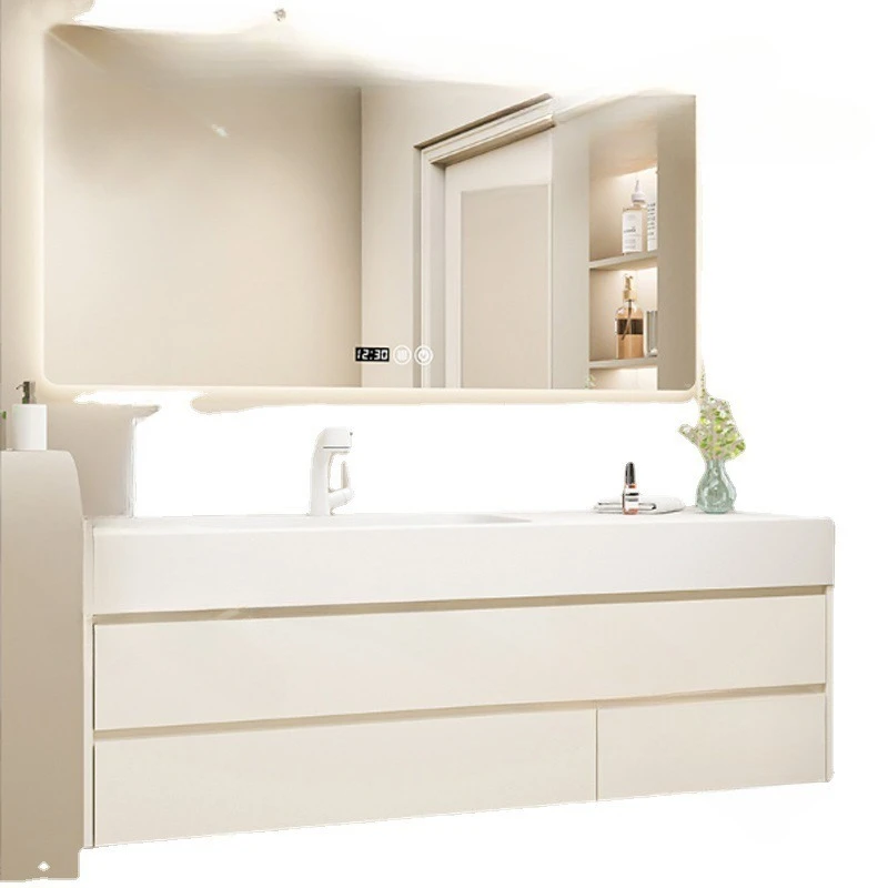 

Integrated basin bathroom cabinet combination modern intelligent simple bathroom washbasin pool