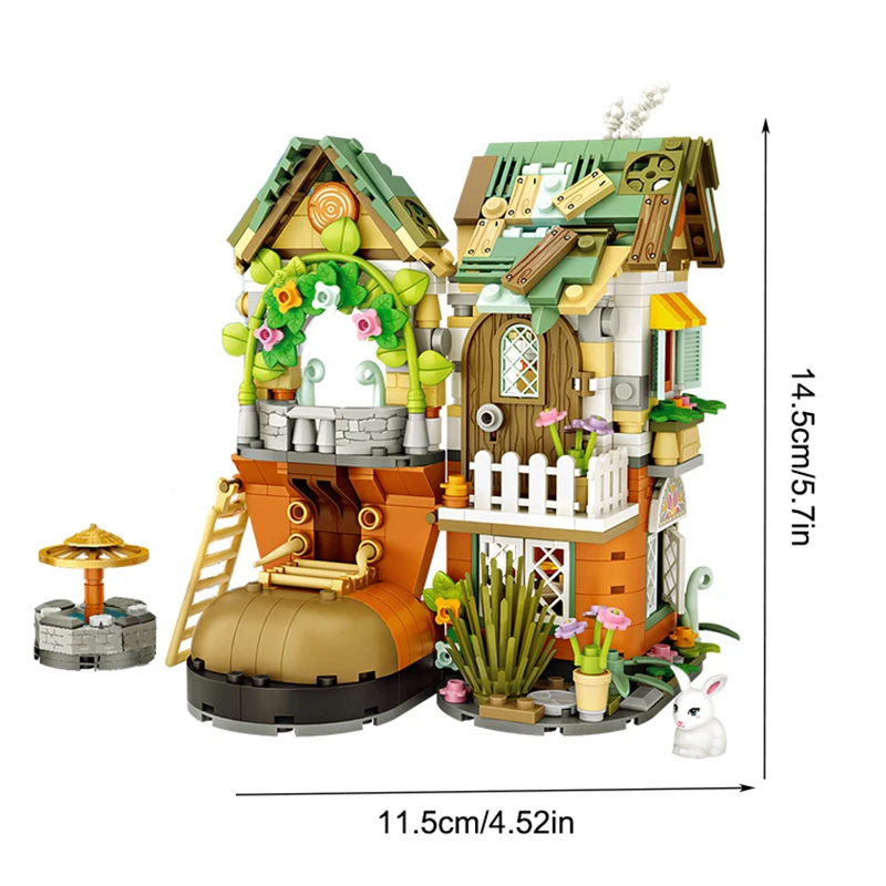 Creative Shoe House Mini Building Blocks fai da te Forest Garden House Assembly Toys adatto per regali di festa decorazione della casa