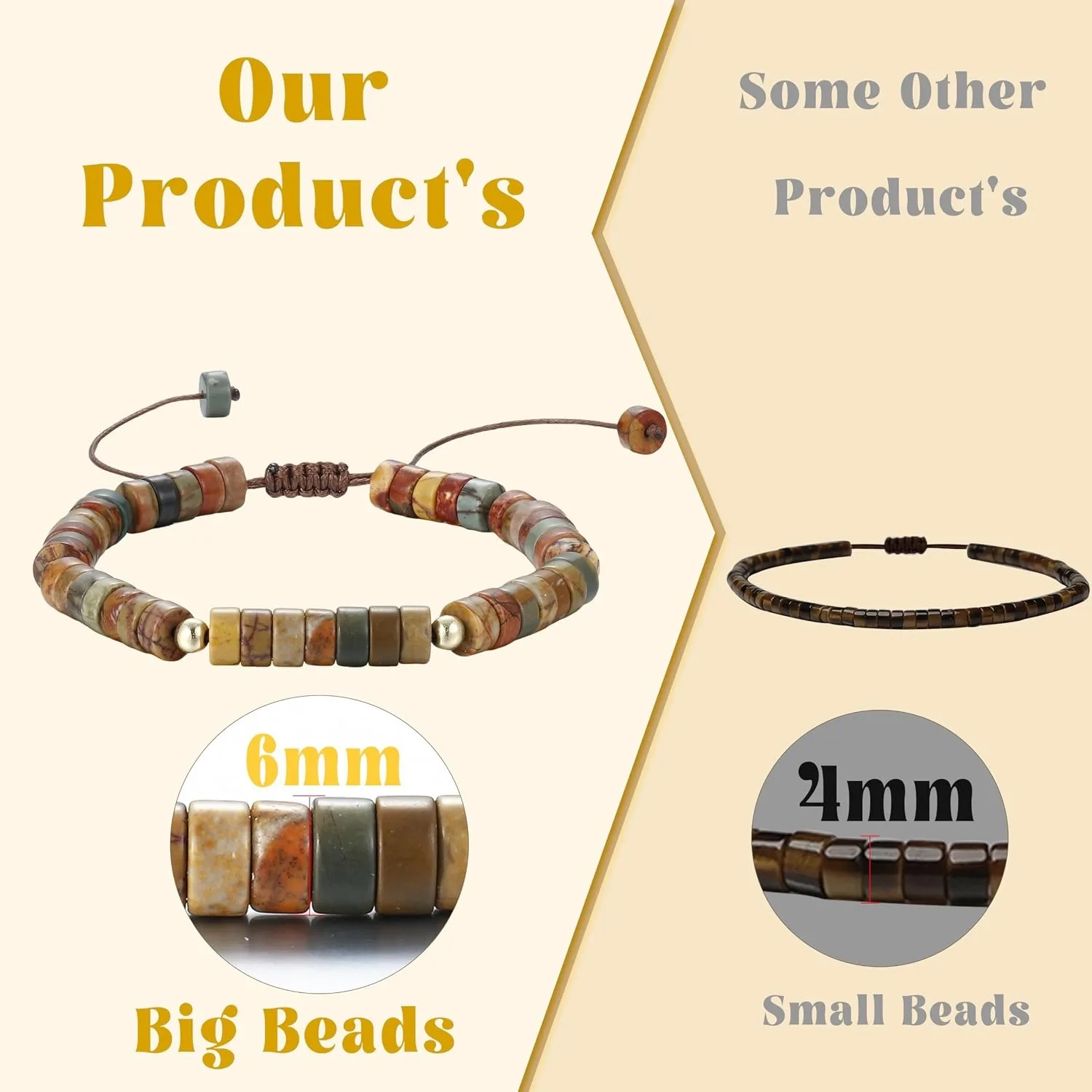 FASACCO 2-Piece Inspirational Bracelets for Women Healing Natural Stone Bracelets Set Spiritual Strength Bracelets Jewelry Gifts