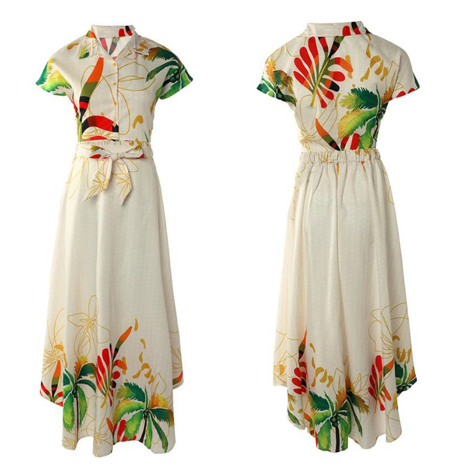 Women's Loose Midi Dress Set Temperament Summer Outfits for Casual Household Wear