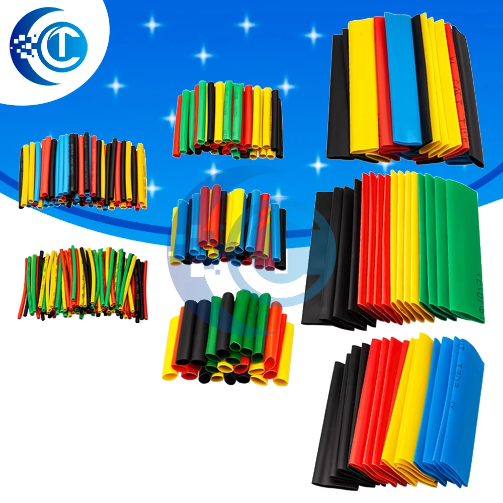 

Комплект разноцветных термоусадочных трубок из 328 шт. — термоусадочные кабельные муфты 2:1 для проектов проводки электроники