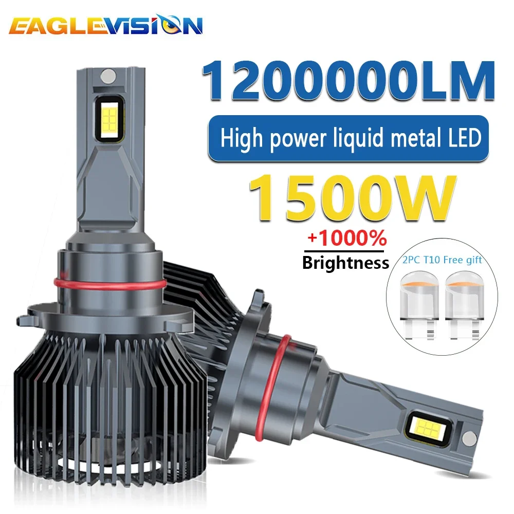 EAGLEVISION LED h11 led headlight bulb Turbo Led Canbus 6000K Fog Lights Super Lighthouse 9005 9006 9012 H1 H4 H7 H11 12V 24V