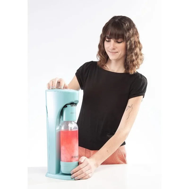 Drinkmate OmniFizz Sparkling Water and Soda Maker, Carbonates Any Drink, Bubble Up Bundle - Includes Two 60L CO2 Cylinders