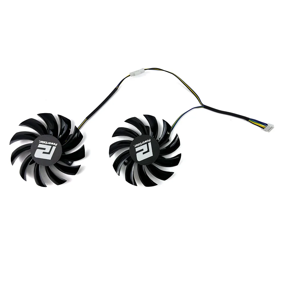 DIY 4PIN NEW 75MM 4PIN PLD08010S12H Cooling Fan AMD Radeon RX 6500 XT GPU FAN For Powercolor Fighter AMD Radeon RX 6500 XT 4GB