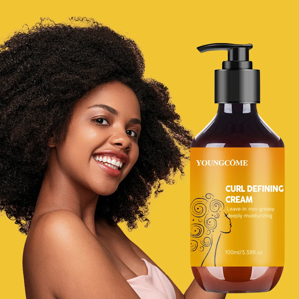 Curl Defining Cream Hair Volumizing Cream Anti-Frizz Bouncy Resilient Enhancer Styling Lotion Natural Wavy Wigs Styling Hair