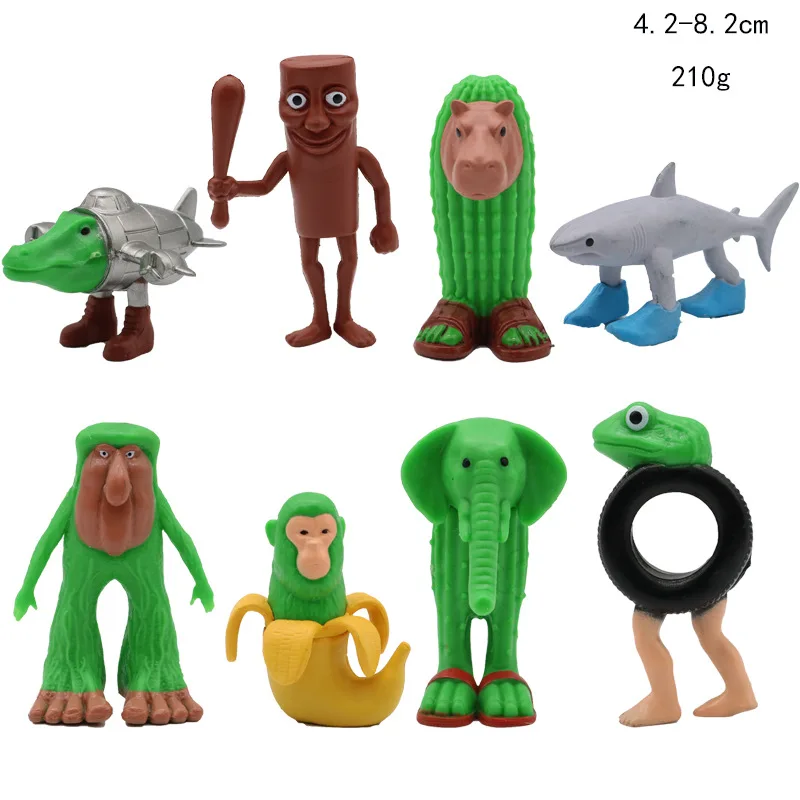 8 pièces ensemble figurine de jeu Tung Sahur Tralalero Tralala Bombardino Crocodilo LiriLi modèle de figurine d'action pour les Fans Collections