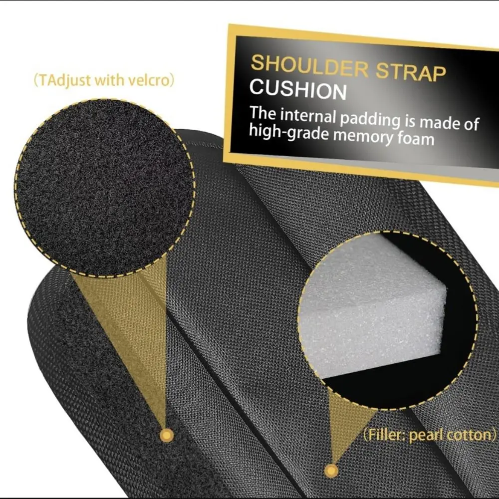 وسادة بديلة متينة لحزام الكتف، وسادات كتف عالمية غير قابلة للانزلاق، حقيبة كمبيوتر للسفر قابلة للتنفس