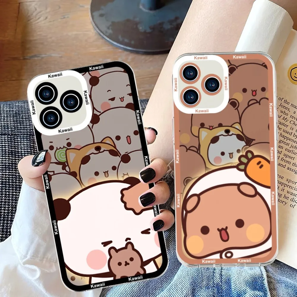 Kawaii DUDU BUBU Phone Case For Samsung S 23 22 21 20 ULTRA PLUS Lite Transparent Shell