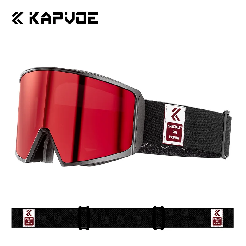 

KAPVOE лыжные очки, маска для сноуборда для мужчин, защитные очки для снега, магнитное притяжение, противотуманные очки UV400, лыжные очки для взрослых женщин