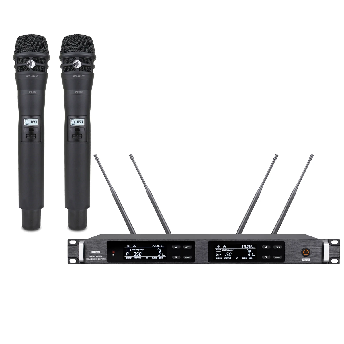 Advanced Axent ULXD4D Digital Wireless DJ Karaoke Microphone System ULXD KSM8 KSM9 Super-Cardioid Dynamic Handheld Set