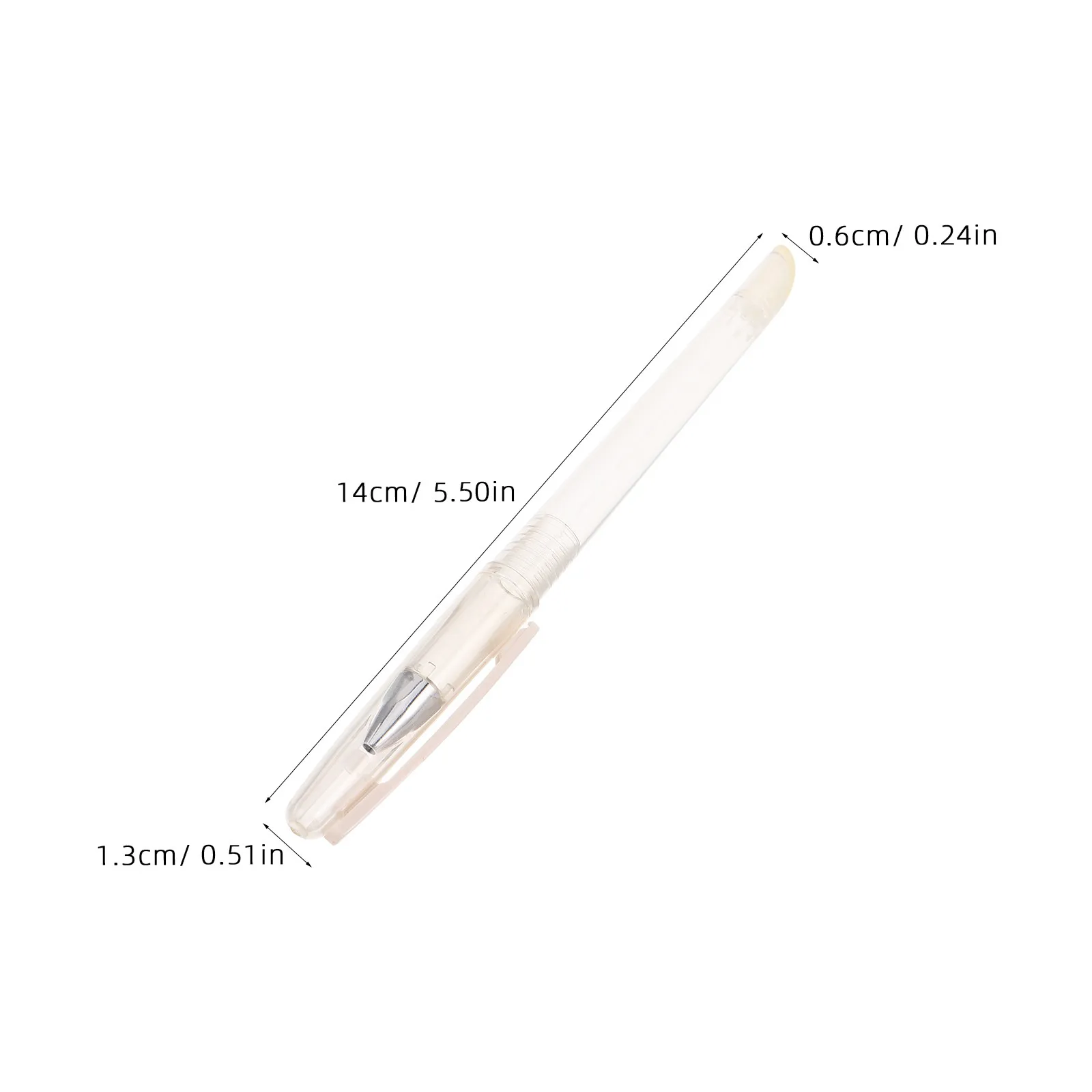 10Pcs Transparent Empty Pen Shells Refillable Clear Plastic Tubes with Eraser Rubber for School Office Stationery Supplies