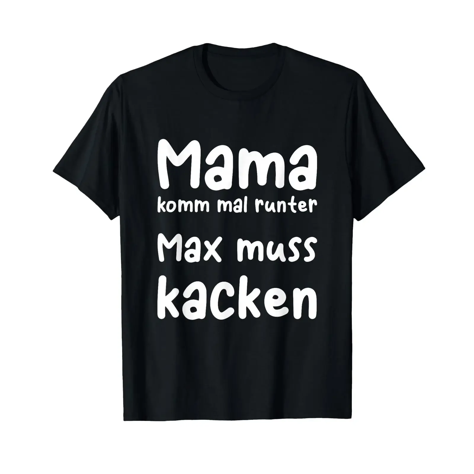 T shirt with German text Mama Komm Mal Runter Funny Families black vintage Washed Top For Everyday Wear Soft Casual Comfortable