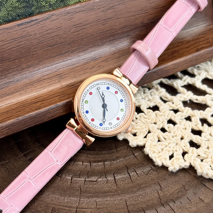 Skórzany zegarek damski: Kolor – Jewelry Diamond Watches recenzja i cena