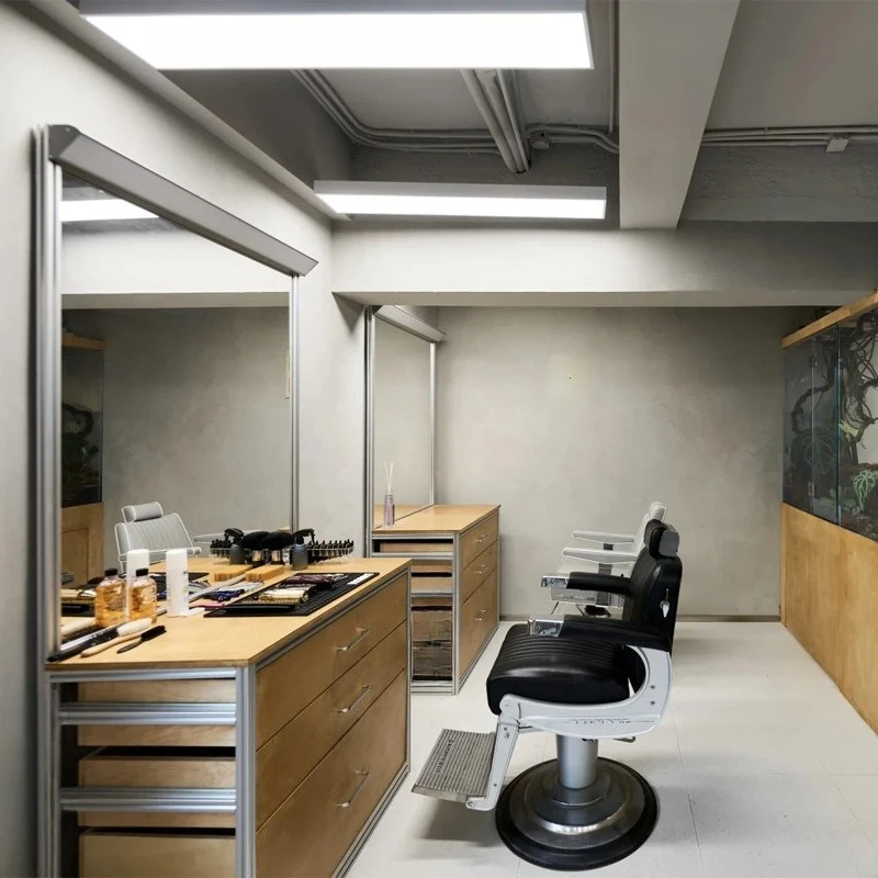 

Mirror aluminum profile, salon hairstylist haircut mirror table