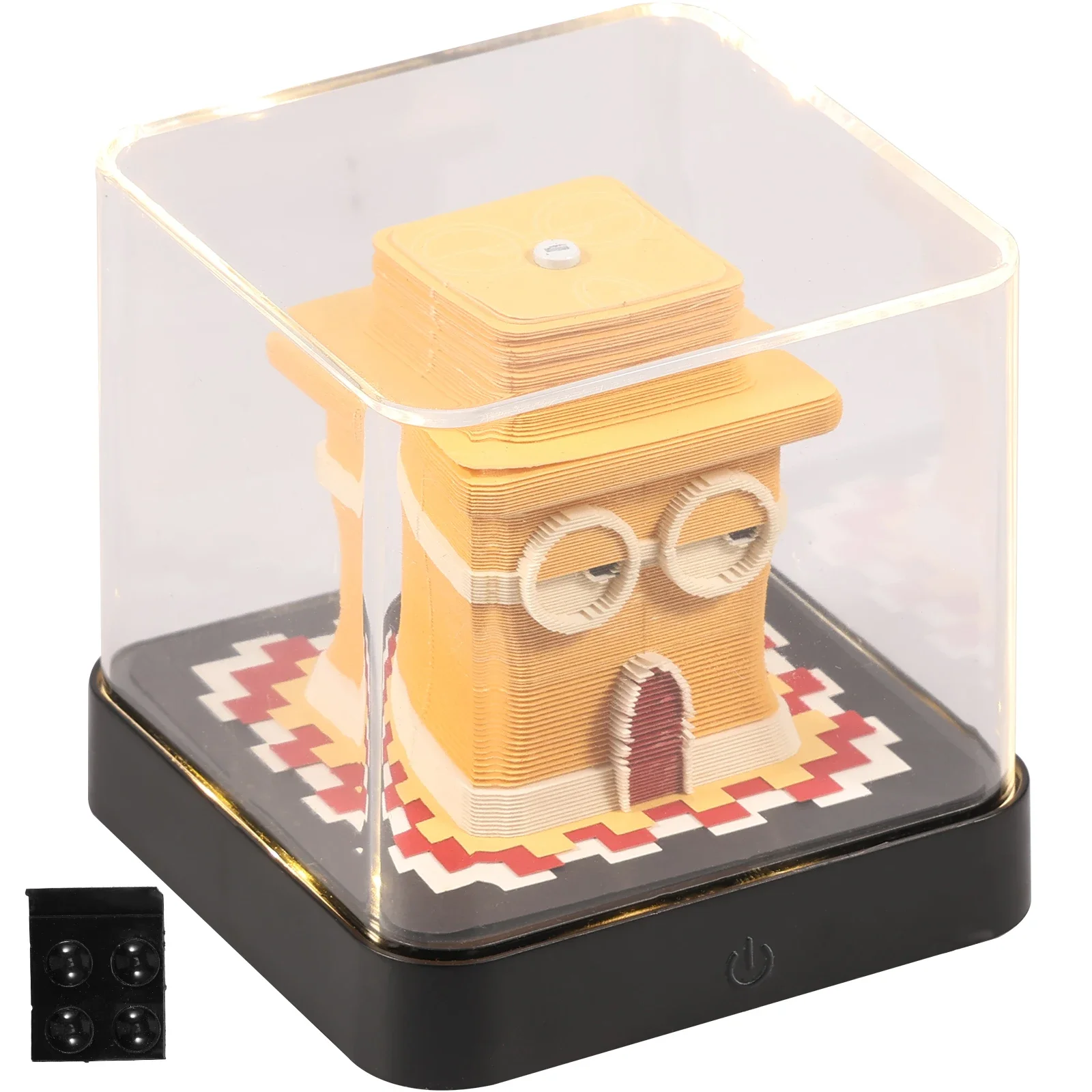 

3D-блокнот, календарь, креативный 3D-настольный календарь 2025 года, антипригарный блокнот с бумажной скульптурой и светодиодной подсветкой, отрывной календарь «сделай сам»