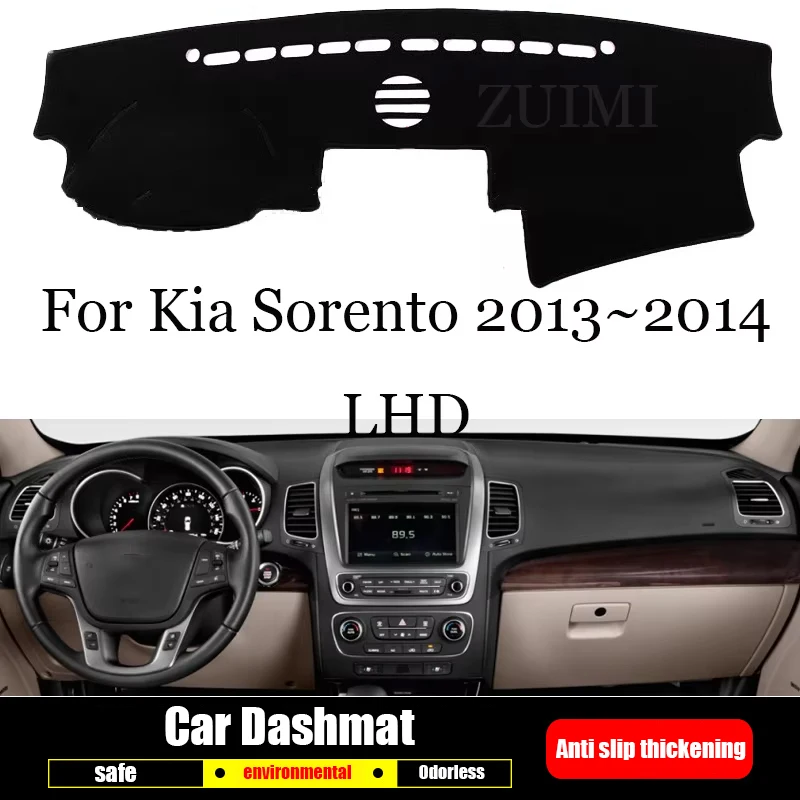 

ZUIMI Dashboard Cover Dash Mat Dashmat For Kia Sorento 2013~2018 LHD RHD Dash Board Cover Pad Sun Shade Avoid Light & Sun Mat
