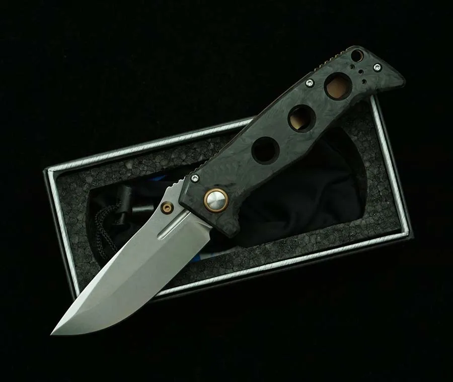 Складной нож LEMIFSHE New SIBERT Mini Adams BM273 Mark CPM с рукояткой из углеродного волокна