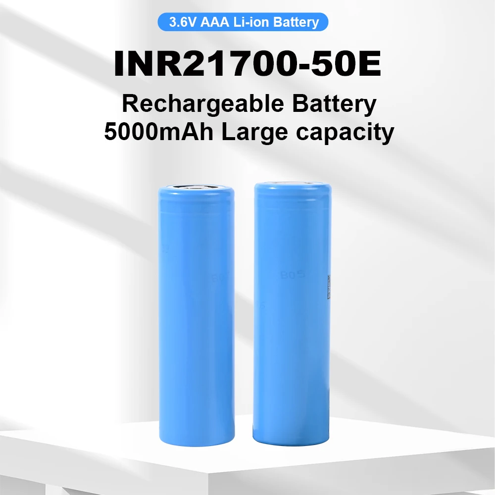 4PC INR21700-50E 5000mAh Li-ion battery cells 5000mah lithium battery 3.7V 5000mAh rechargeable battery suitable for flashligh