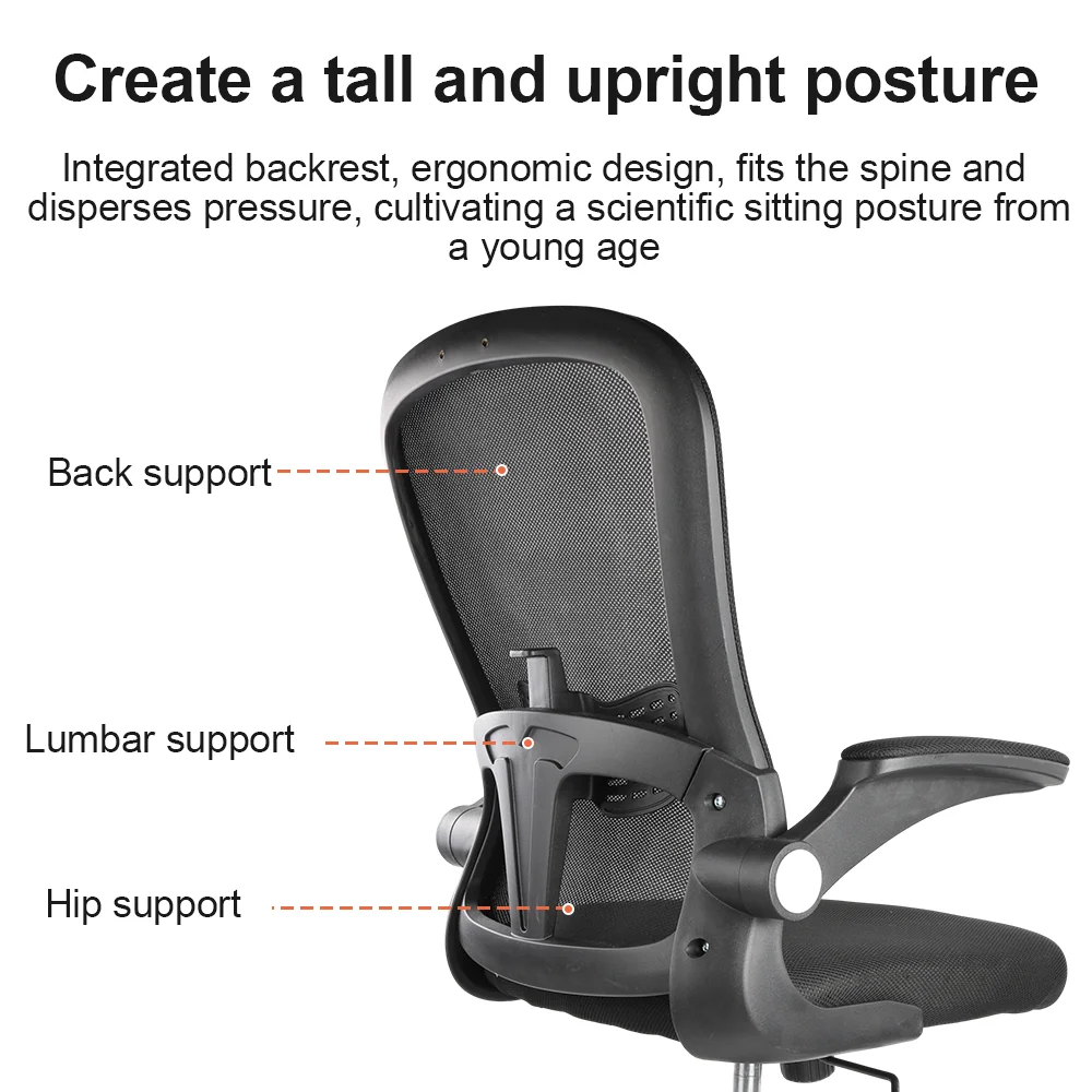 [EU Stock] Office Chair Adjustable Desk Swivel Chairs Rotating armrest Computer Chair Lumbar Support Ergonomic Office Chair