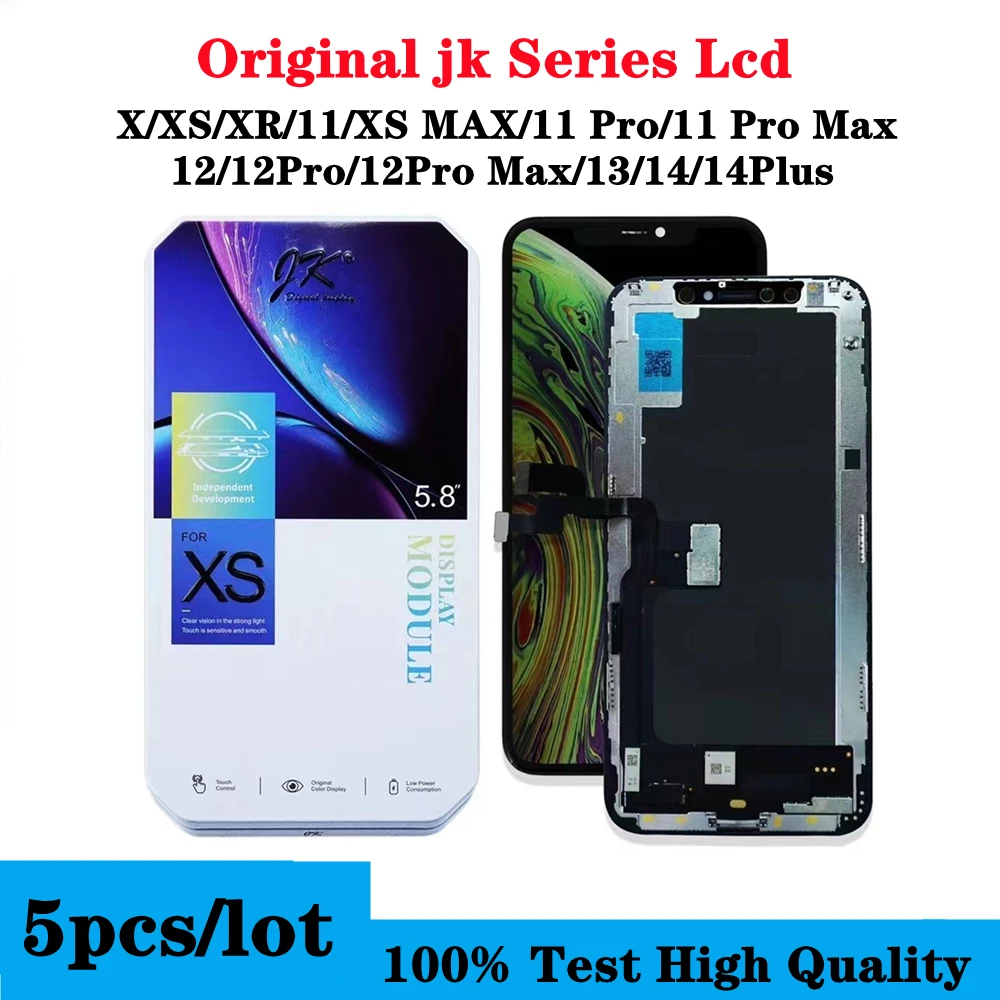 

5pcs Jk Incell Pantalla For Iphone X Xs Max 11 Xr Pro 12 13 14 12pro Soft Lcd Display Screen Digitizer Assembly Replaceme IC