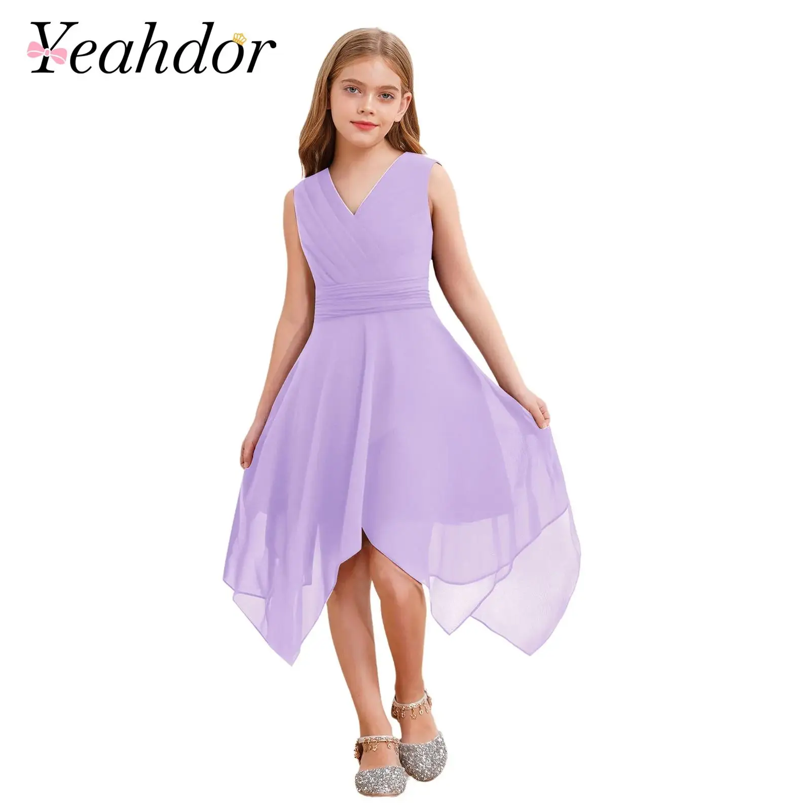 

Детское платье для первого причастия, одежда для девочек-цветочниц, свадебное платье для девочек, шифоновое вечернее платье, нарядное платье для выпускного бала, костюм принцессы для конкурсов красоты