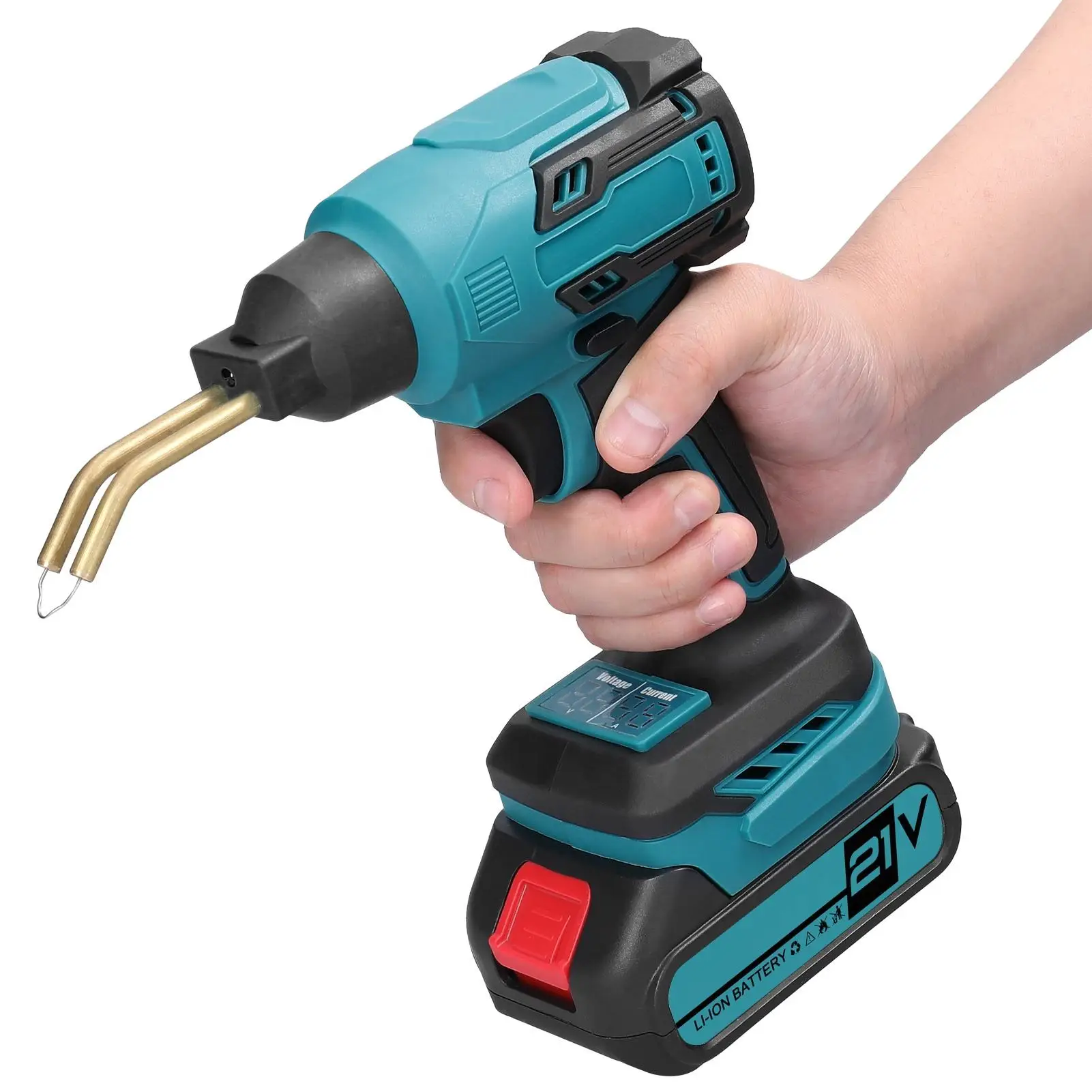 Imagem -02 - Pistola de Soldador de Plástico sem Fio Grampeador a Quente Máquina de Solda para Carro Grampos de Eixo Kit de Reparo da Bateria Makita 18v