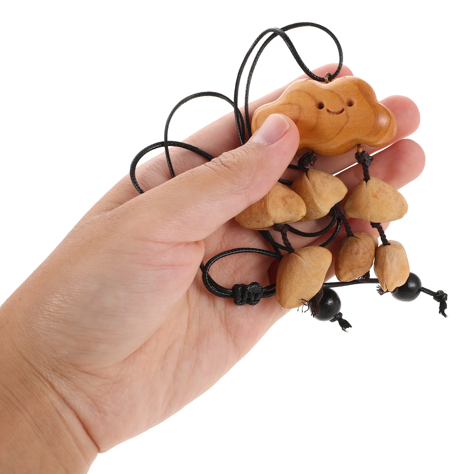 

Handmade Fruit Shell Hanging Ornament Cute Cloud Car Interior Decoration Pendant Rattle Charm For Automotive Rearview Mirror