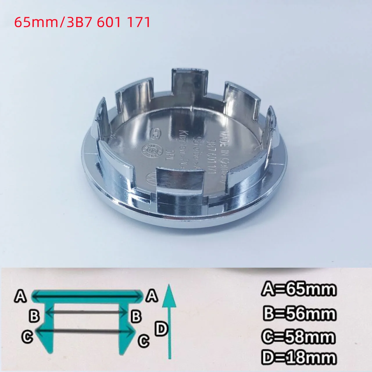4 Stück 56 mm 60 mm 65 mm 68 mm für Fahrzeugräder, Auto-Radmitten-Aufkleber, silberfarben, schwarz, Felgenkappen, Durchmesser, Logo, Nabenabdeckung, Abzeichen-Abziehbilder – Detail 7