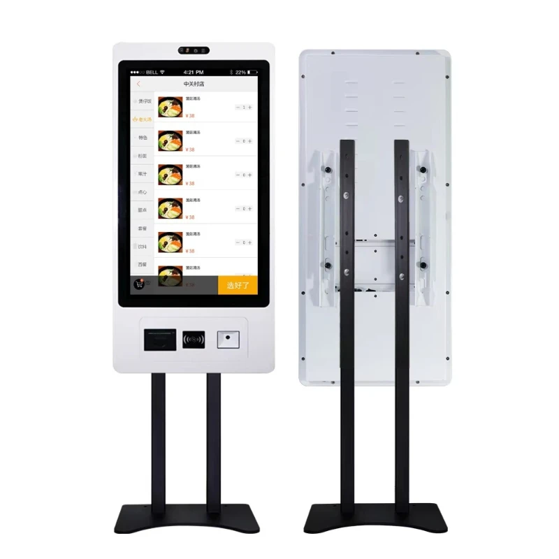 

32-Inch restaurant automatic kiosk touchscreen unattended self-service kiosk 80mm printer