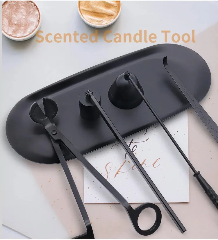 2024 NEW 5 Styles Candle Extinguishers Scented Candle Trays, Scissors, Hook Accessories Wick Trimmer Candle Extinguishing Tools