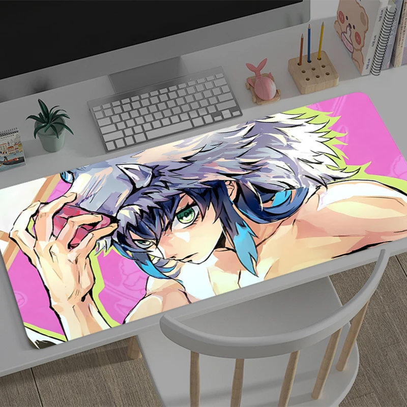 

Mouse Pad Large Demon Slayer Hashibira Inosuke Anti-Slip Rubber Gaming MousePad Desk Pad for Office and Gaming PC Anime Mousepad