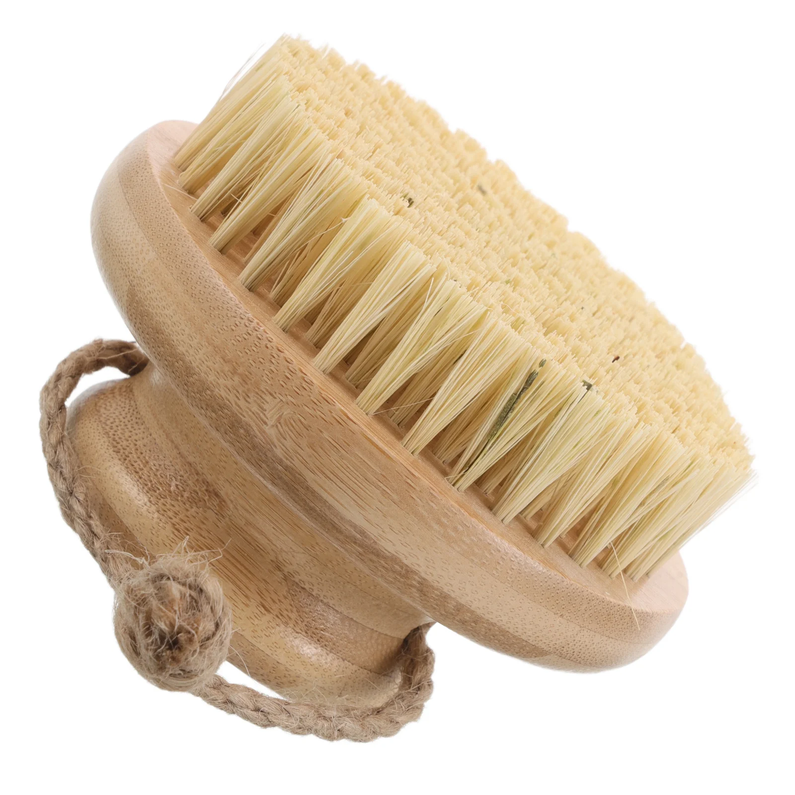 

Bamboo Dry Body Brush Sisal Back Scrubber Handheld Shower Bath Brush Exfoliating Dead Skin Removal Massage for Women Men