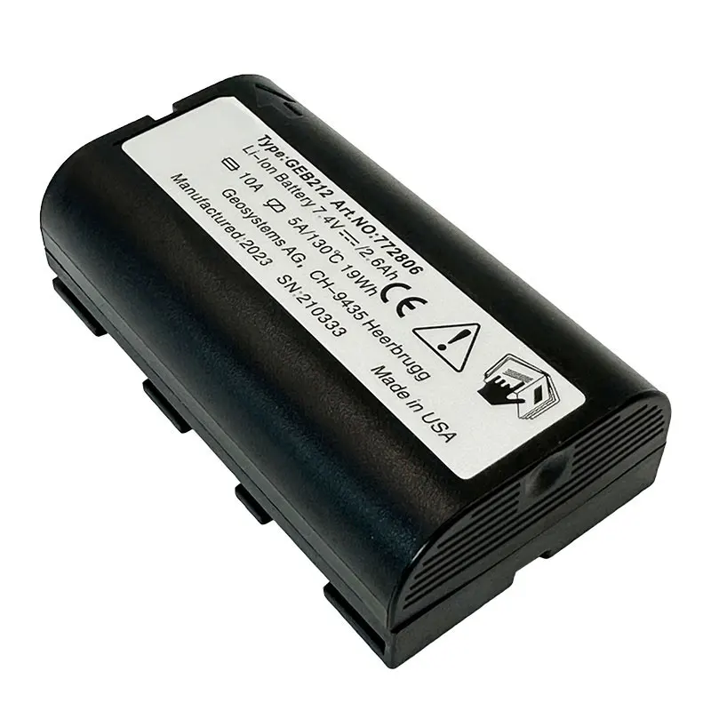 Batteria GEB212 da 2 pezzi per stazioni totali di tipo svizzero ATX1200 ATX1230 GPS1200 GPS900 GRX1200 ricaricabili