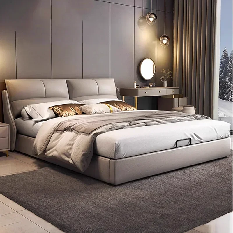 

Wooden European Bed King Size Double Modern Beauty Bedroom Bed Space Saving Princess Letti Matrimoniali Bedroom Furniture