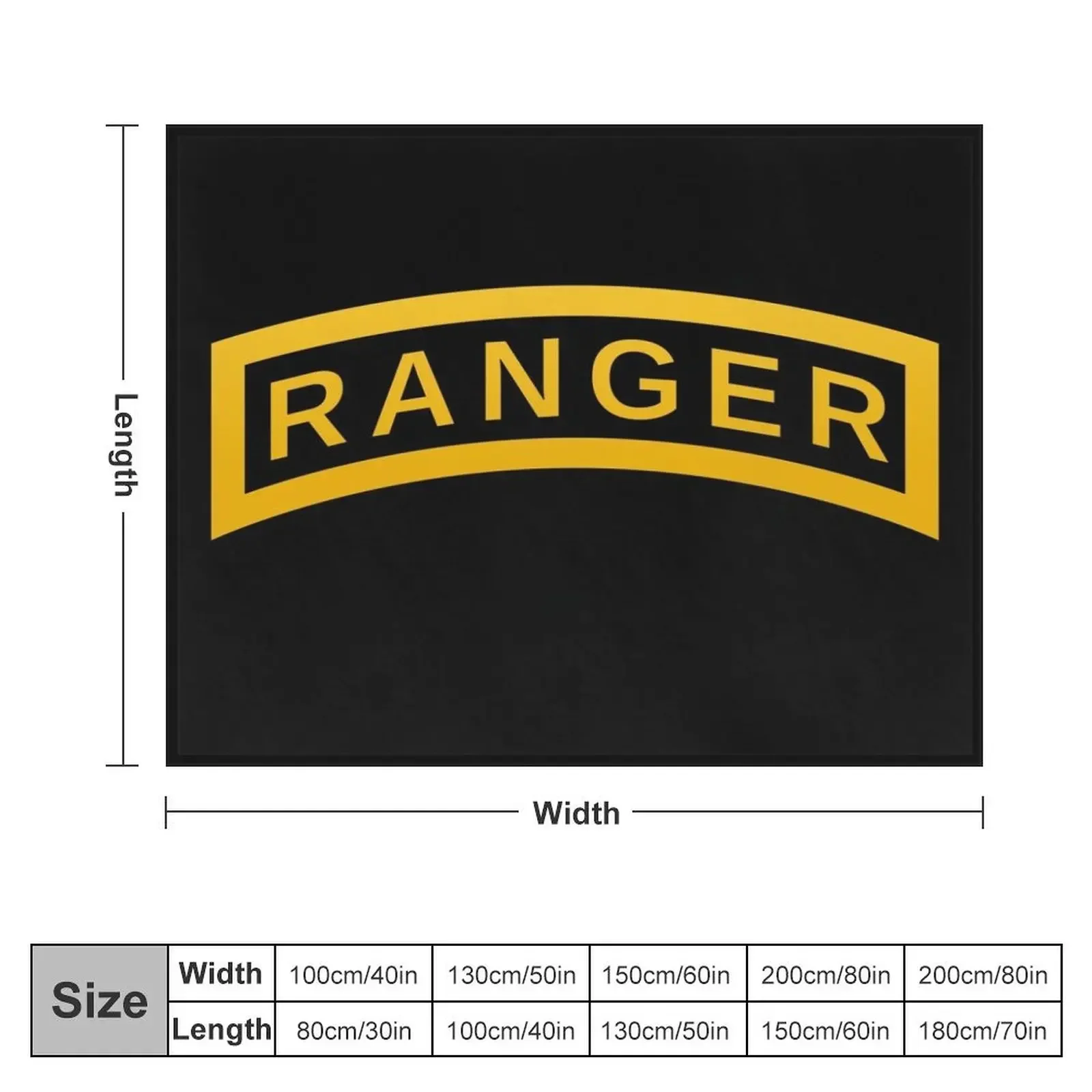 Ranger Tab United States Throw Blanket Plush Decorative Throw Blankets