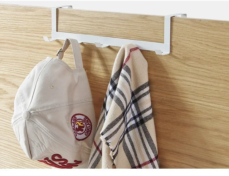 Haken über der Tür, 5 Haken, Organizer für Zuhause, Badezimmer, Kleiderbügel, für Kleidung, Mäntel, Hüte, Handtücher, Badezimmer- und Küchenzubehör – Detail 7