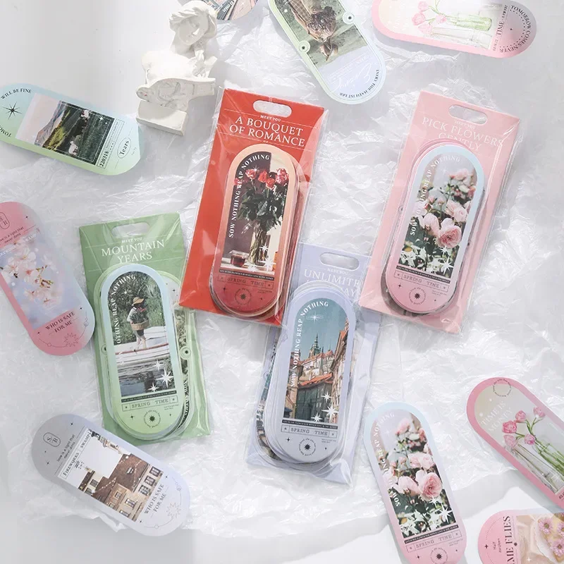 

30 шт./упак. замечательный пейзаж, архитектура, цветы, набор наклеек, INs, стиль, украшение «сделай сам», для ведения журнала, скрапбукинга