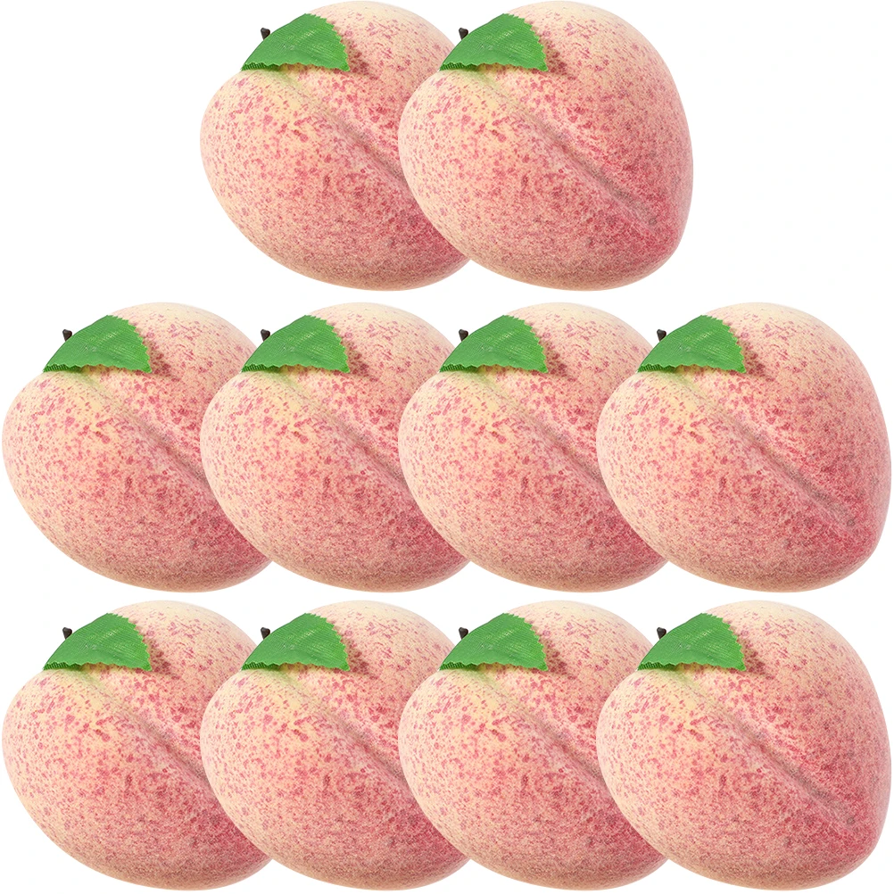 

10 Pcs Fake Fruit Artificial Peach Dining Room Table Decor Garland Foam Pink Simulation