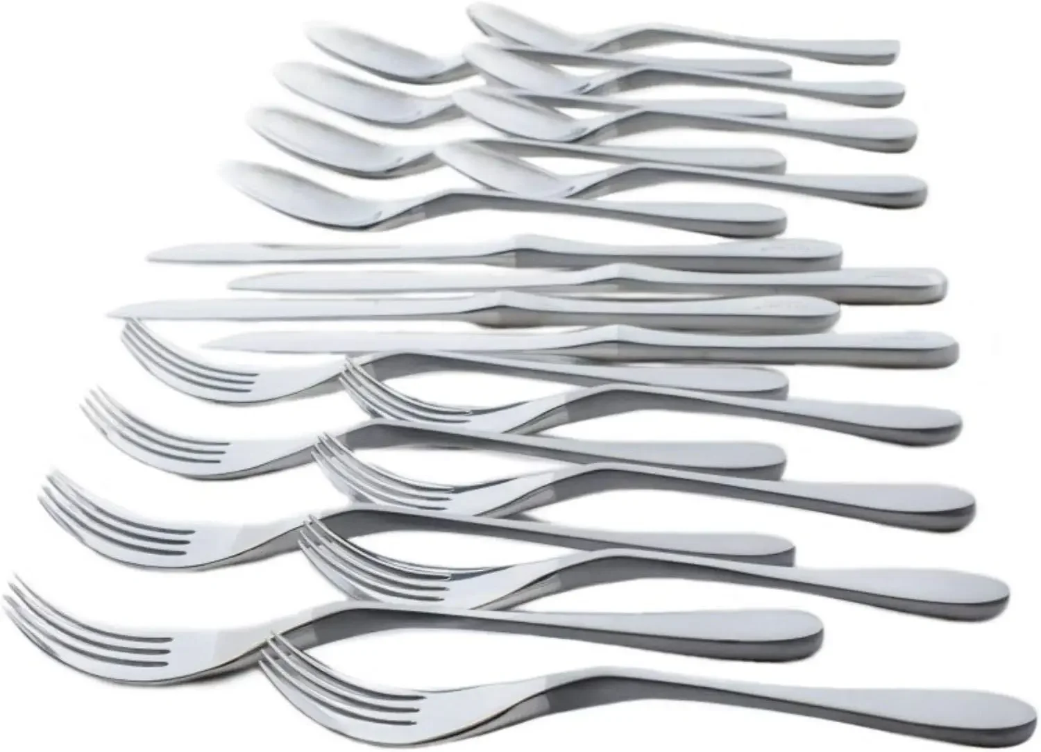 

20-Piece Flatware Set for 4, Two-Tone Silver Cutlery with Ergonomic Design, Heavyweight Stainless Steel