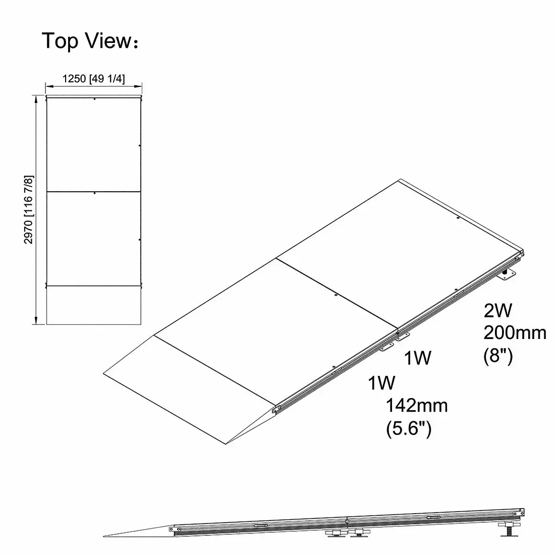 Portable Stage Design Sale Universal 90-Degree Turn ADA Wheelchair Ramp with Landing for 24" High Stages Easy Assemble Stage
