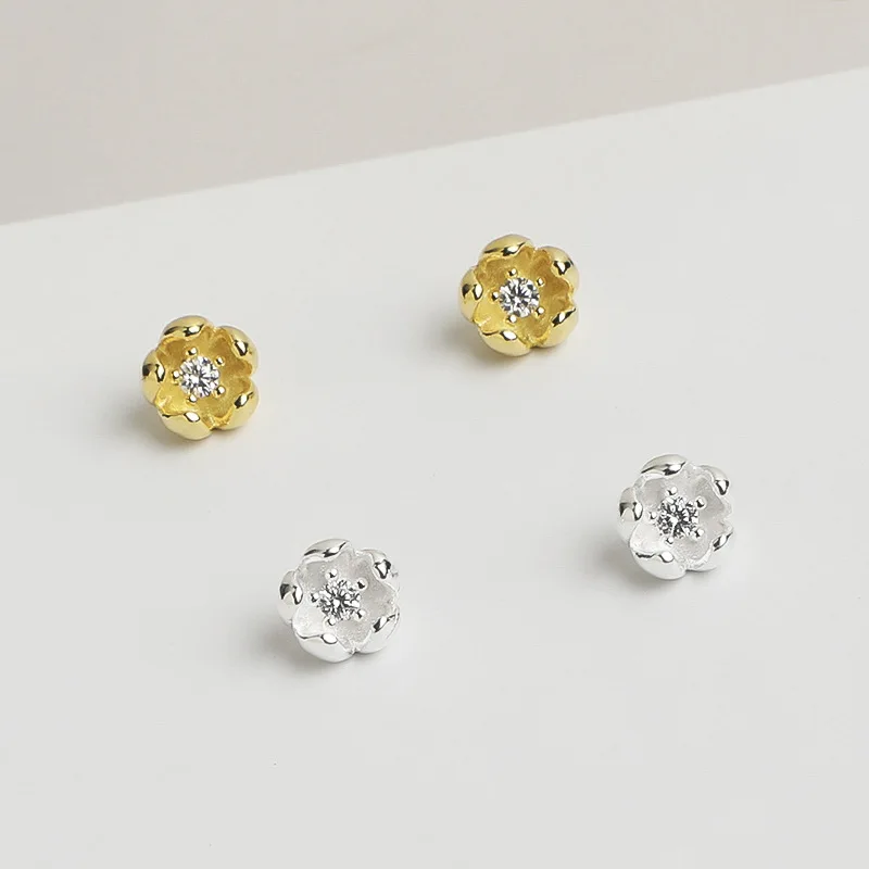 925 스털링 실버 미니 꽃 모양 펜던트, 지르콘 장식 - Jewelry Making In La 리뷰 및 가격