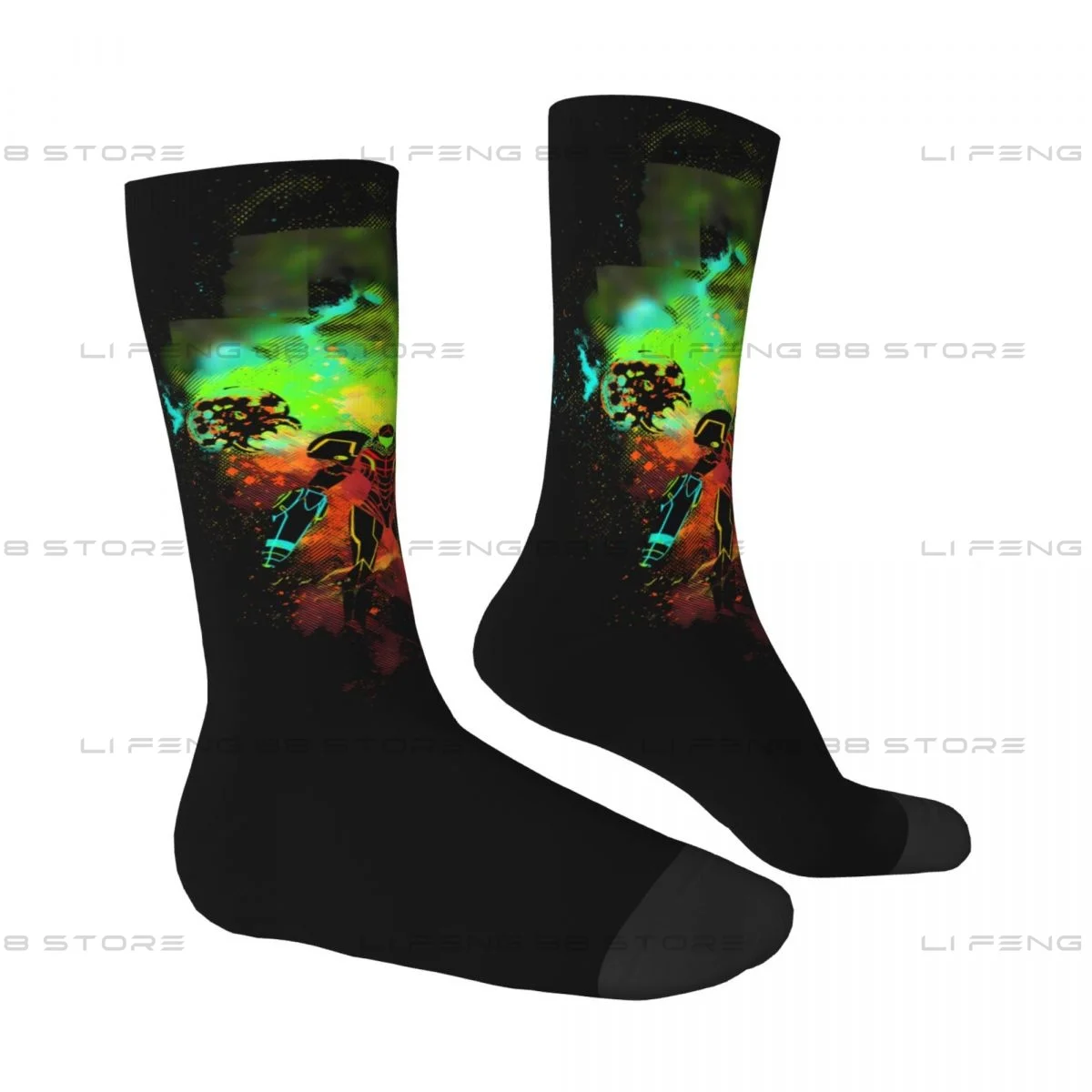 Bounty Hunter Of Space Metroid Samus Aran Game Unisex Winter Socks Cycling Happy Socks Street Style Crazy Sock