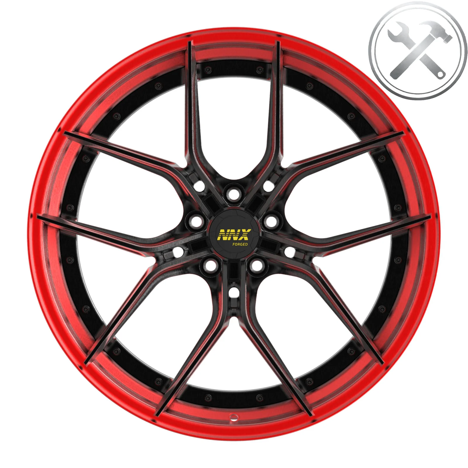 

18 19 20 21 22 23 24 Inch Custom Colourful Forged Aluminium Wheel Rims PCD 5x112 5x120 Universal Fit