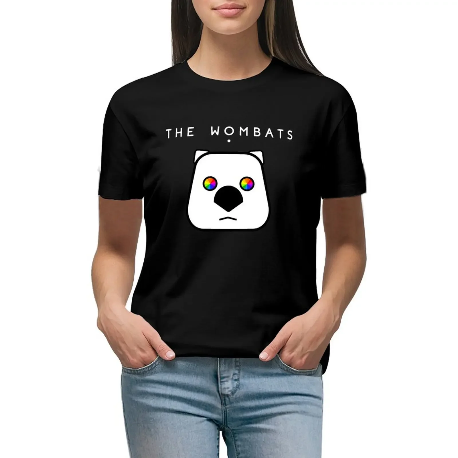 

The Wombats  Wombat drawing T-Shirt oversized hippie clothes sports fans animal print white t-shirts for Women