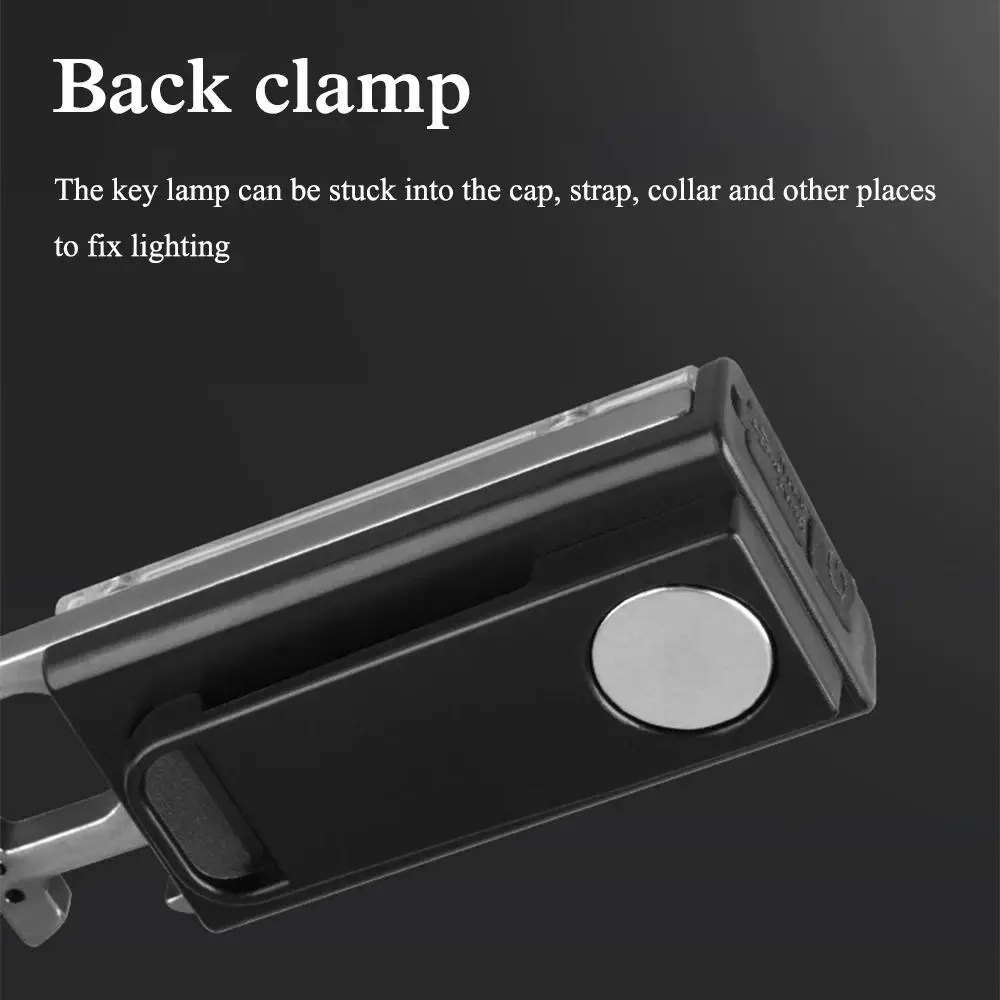 COB LED Mini LED Flashlight Bottle Opener 8 Light Mode Portable Work Torch Strong Light Magnet Base Key Chain Flashlight Work