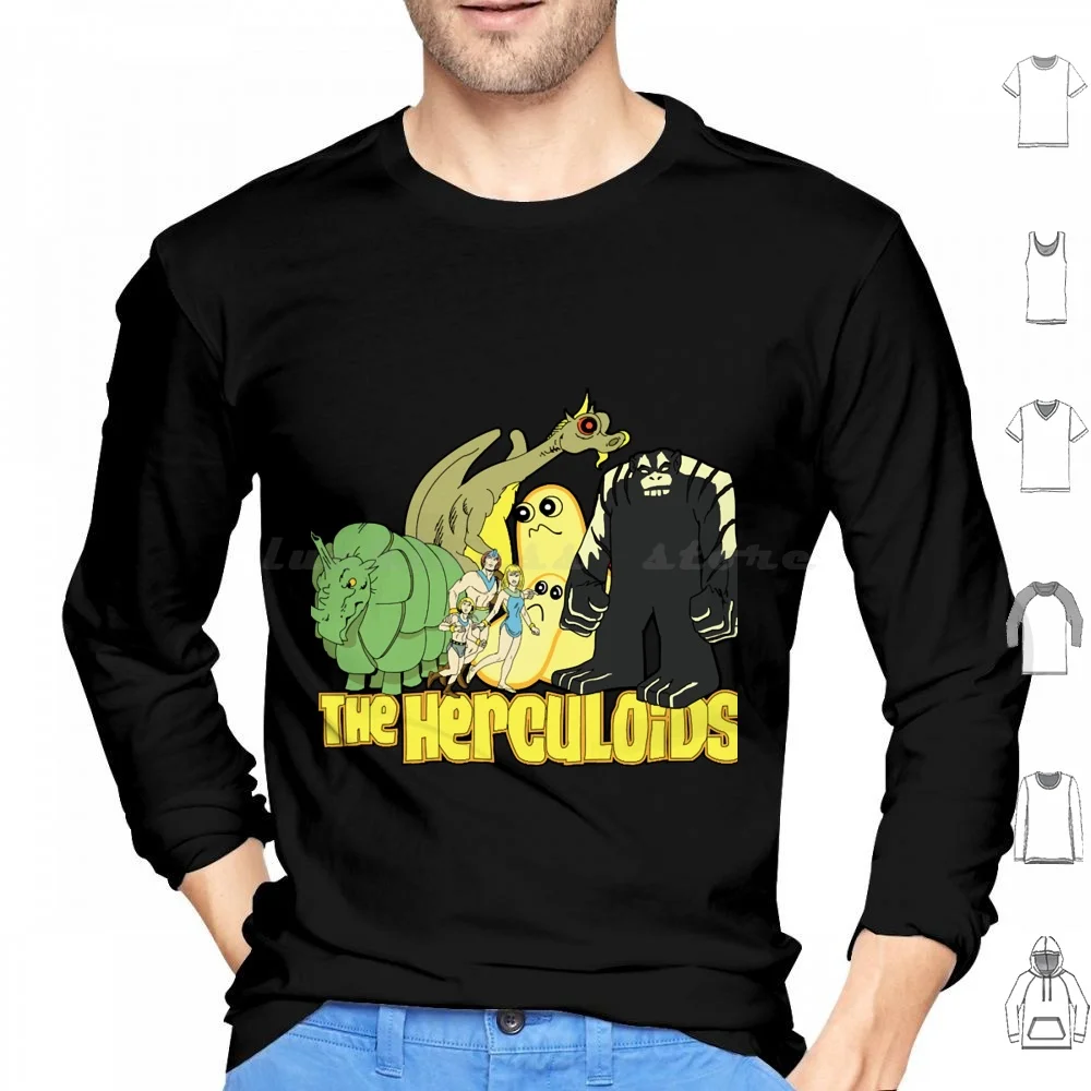 The Herculoids Hoodies Long Sleeve Herculoids 70s Animation Cartoon Comics Monsters Saturday Morning Vintage Rbrow